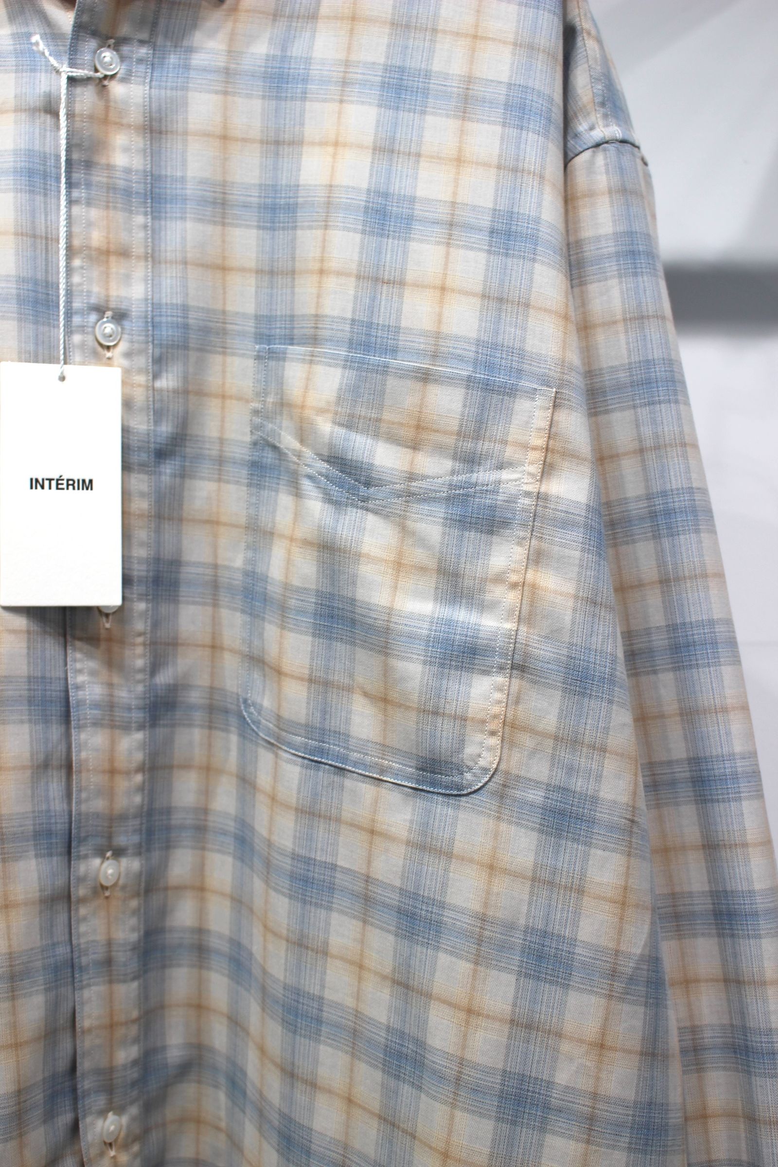 INTERIM インテリム / SUPIMA WOOL CHECK　SHIRTS INTERIM - [ラスト1点] SUPIMA WOOL CHECK 90s FIT BUTTON DOWN
