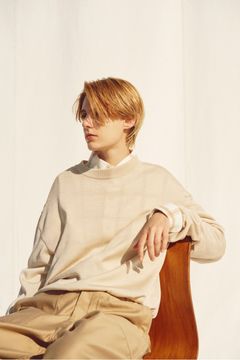 SILK 100% CREW NECK KNIT/ニット