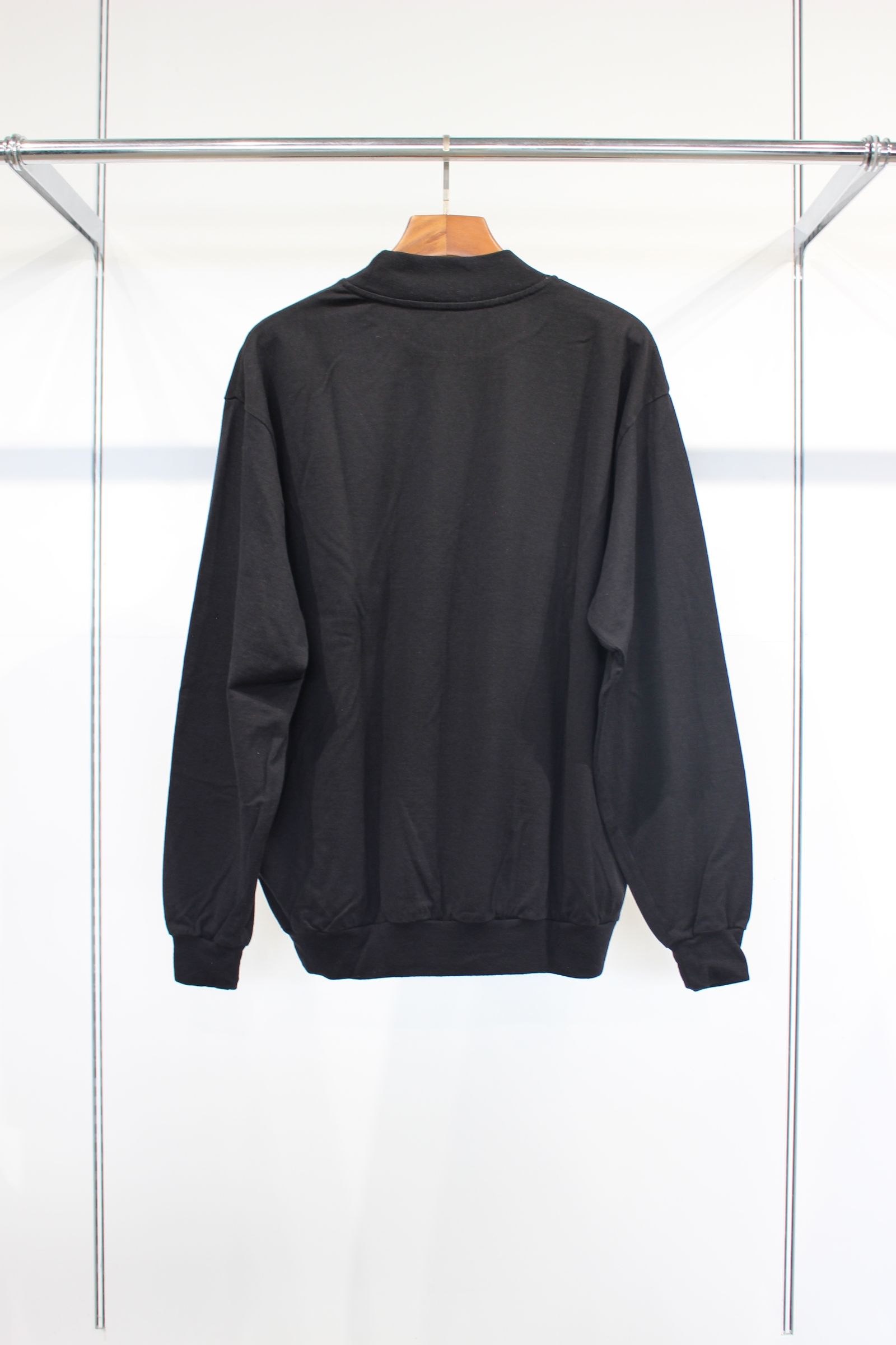 [ラスト1点] WOOL MOCK NECK SWEAT SHIRT | BLACK | カットソー