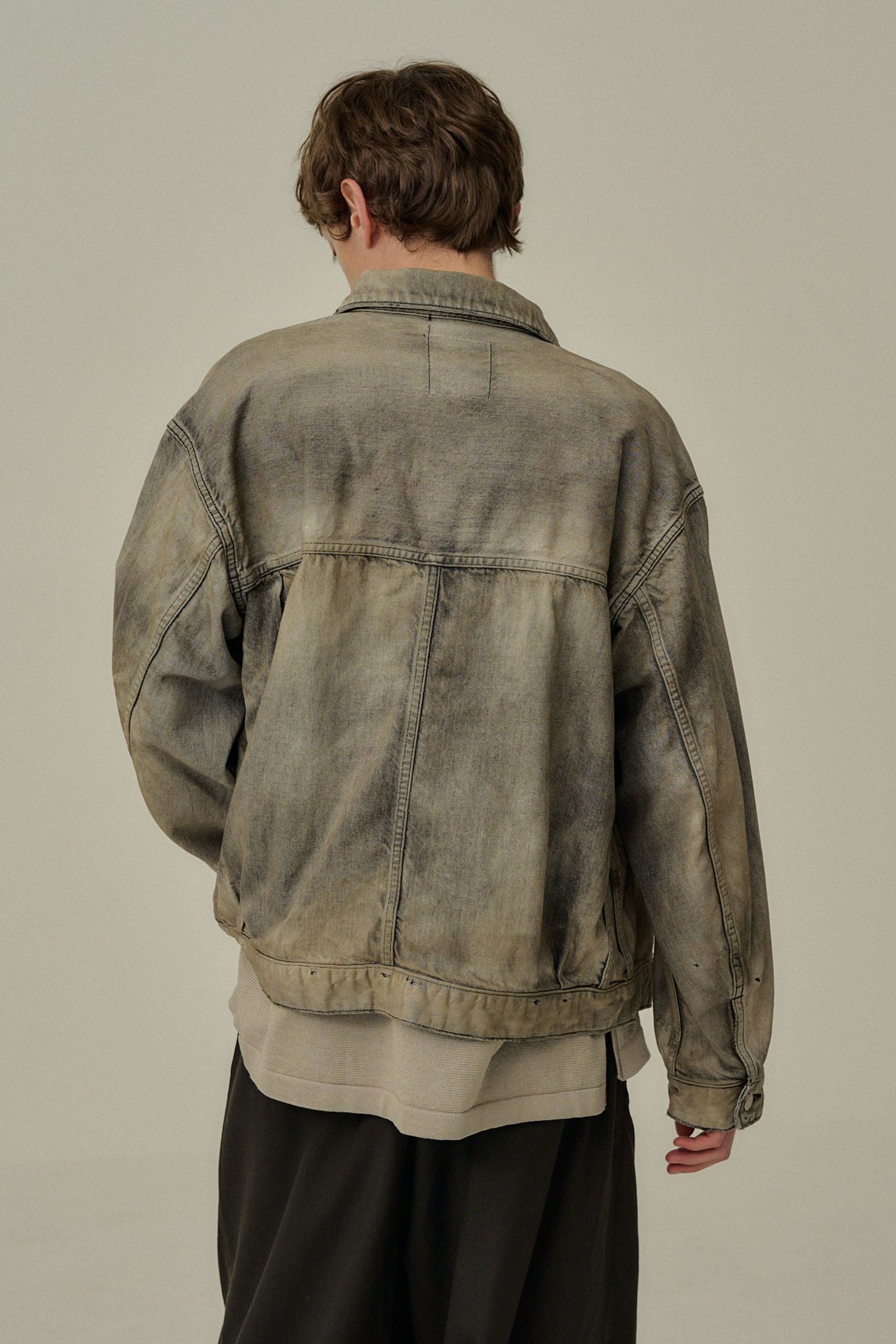 [ラスト1点] AGING DENIM JACKET | BLACK | デニムジャケット