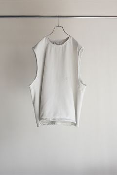 SLEEVELESS AGING T-SHIRT/WHITE