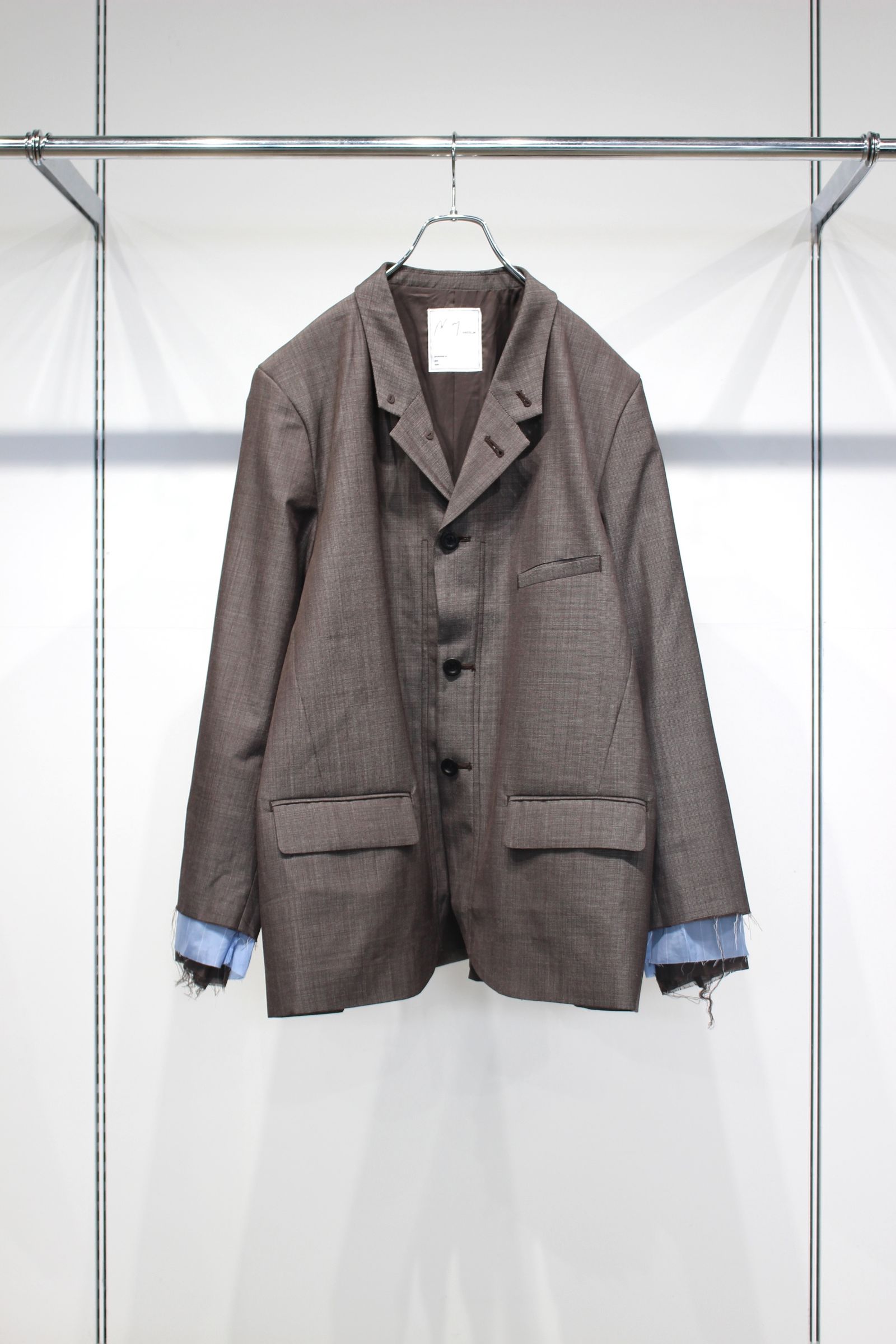 LAYERED TAILORED JACKET | HAKEME WIDE SLACKS | BROWN | セットアップ