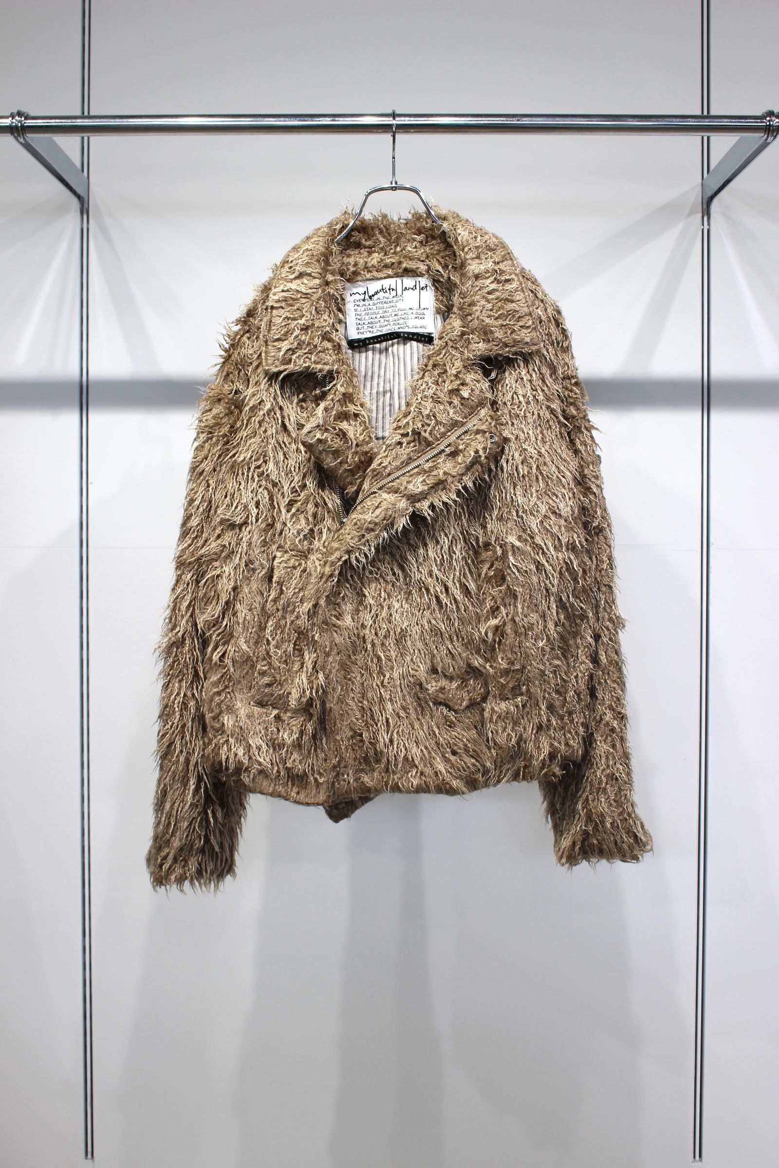 SHAGGY RIDERS JACKET | BEIGE | ライダースジャケット