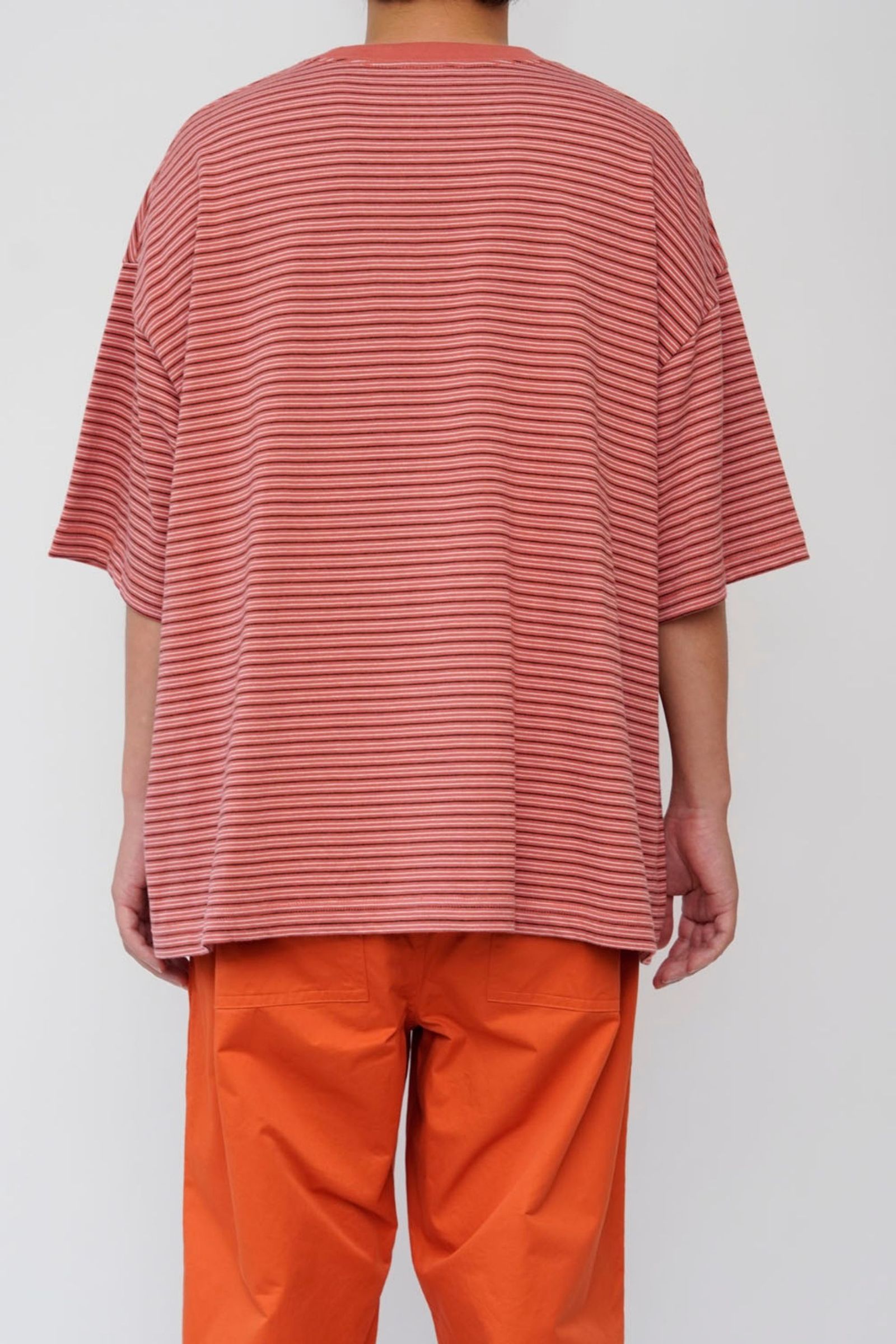 BORDER WIDE S/S T-SHIRT | RED | Tシャツ