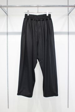 WIDE TUCK WOOL PANTS | BLACK | イージーパンツ