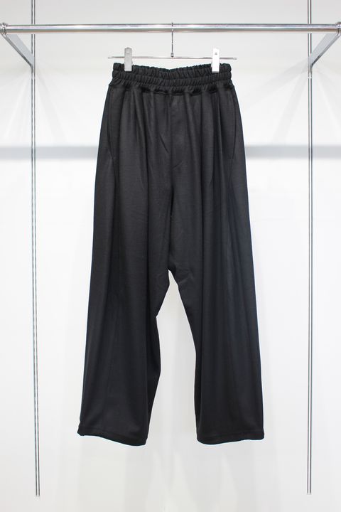 WIDE TUCK WOOL PANTS | BLACK | イージーパンツ