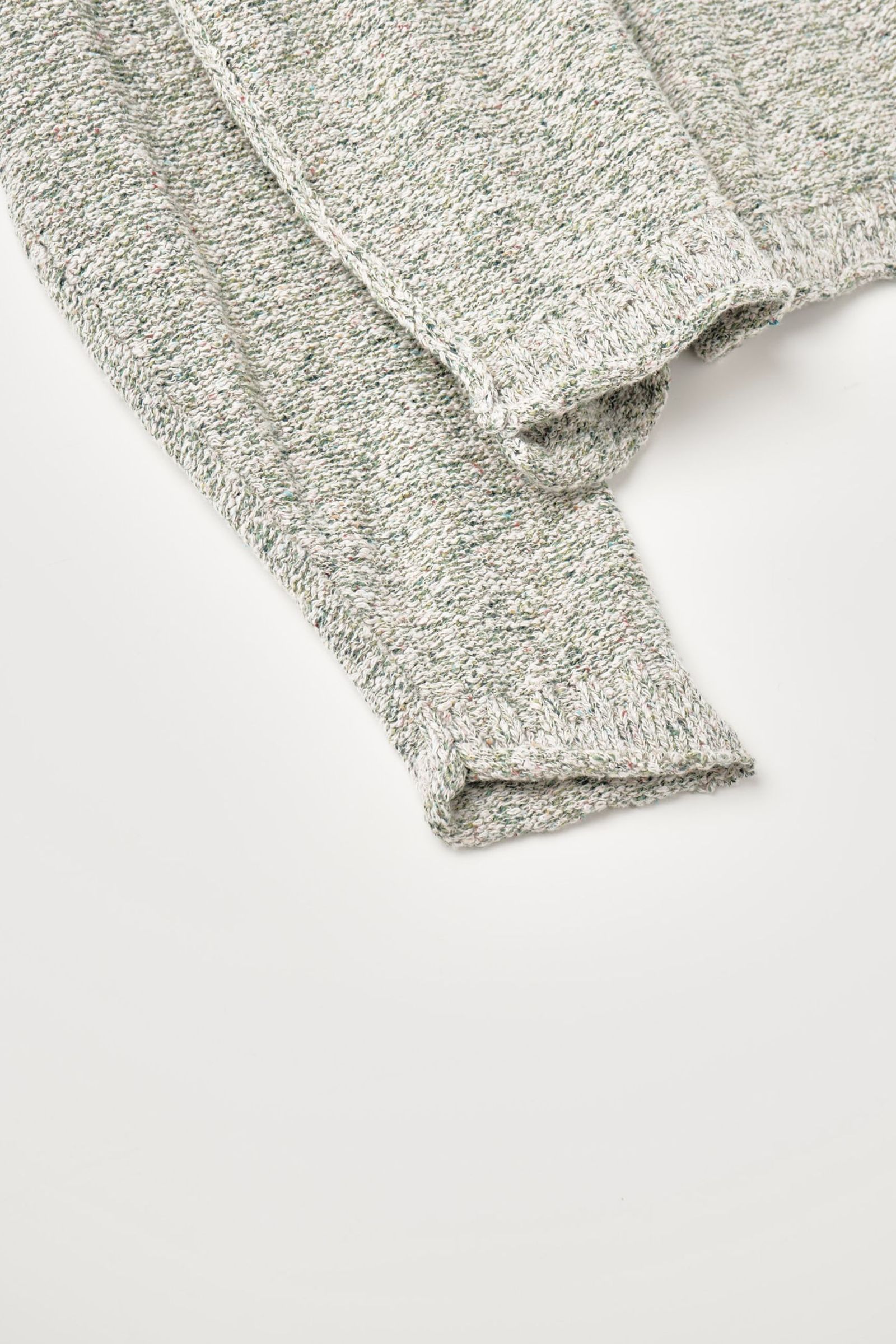 SHIFTED MELANGE KNIT PULLOVER : INSIDE OUT | MINT | ニット