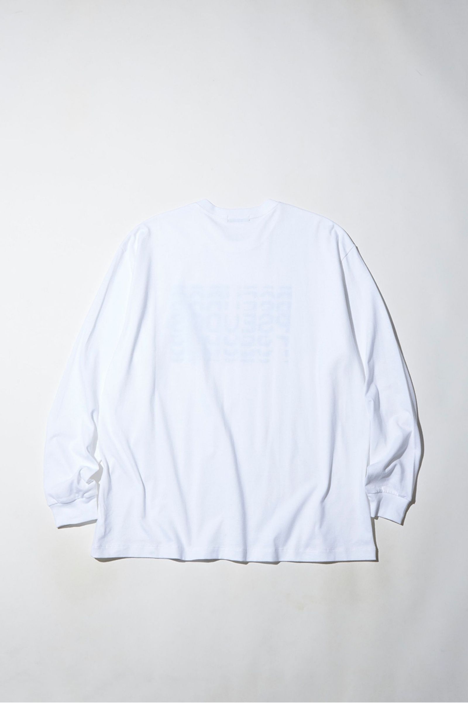 PRINTED CROSS NECK T-SHIRT LS -MOTION-/プリントカットソー