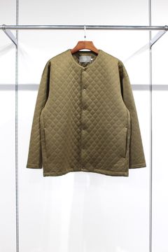SNAP BUTTON CARDIGAN -quilting-/OLIVE