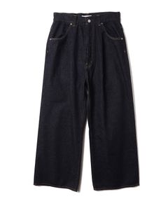 WIDE ONE TUCK STRAIGHT DENIM/INDIGO