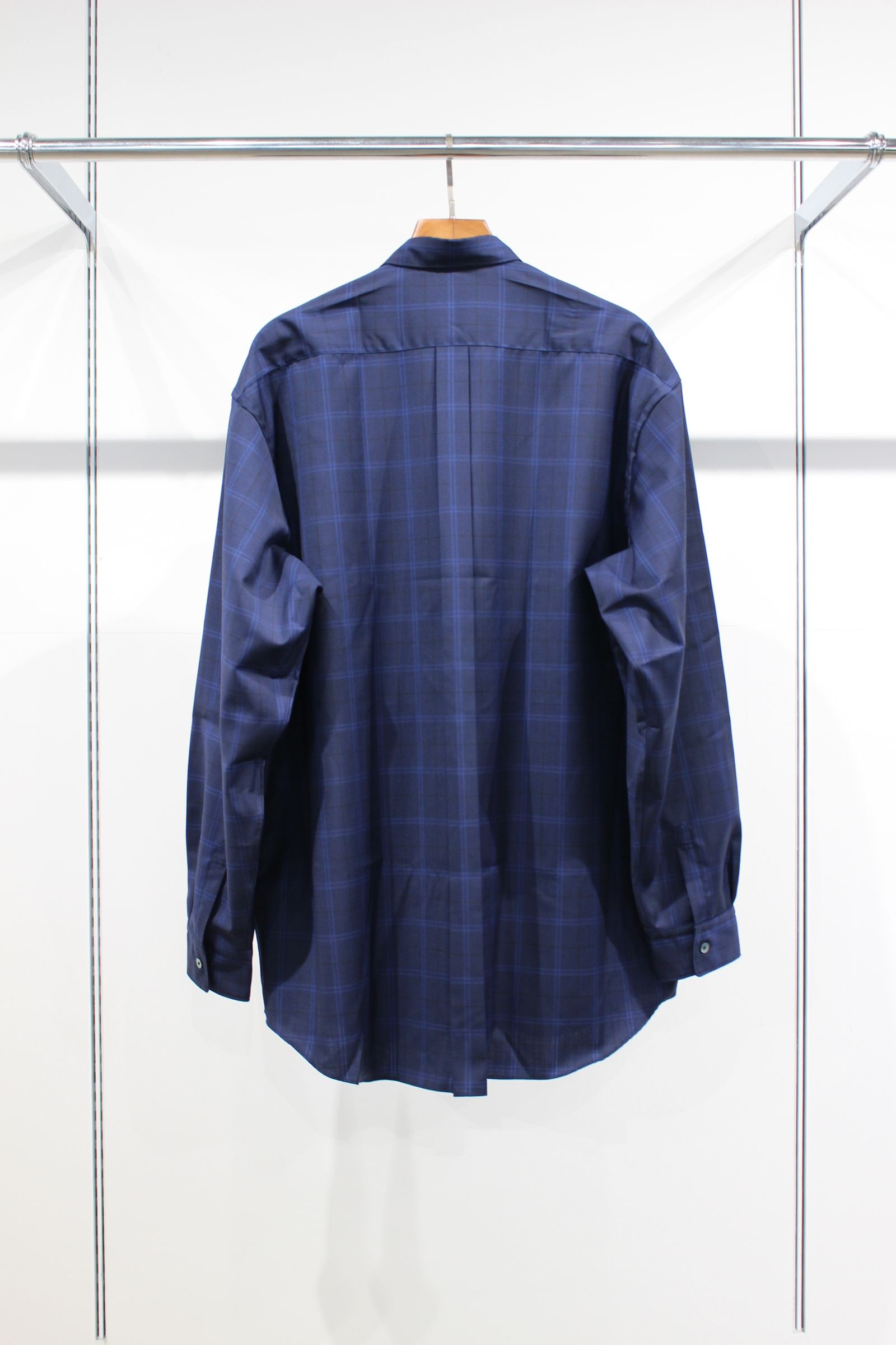 HYPER BIG CHECKED NEW ZEALAND REGULAR COLLAR SHIRT/DRESS BLUE