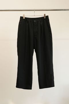TA/W TUCK EASY SLACKS | BLACK | スラックス