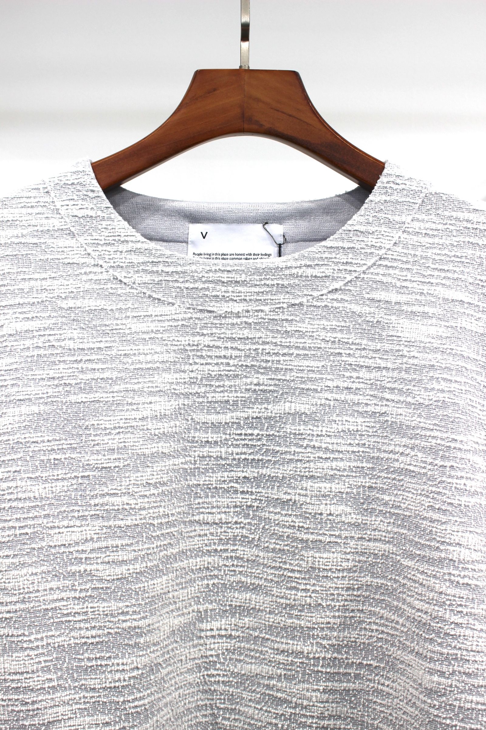 [ラスト1点] Tweed Jarsey Oversize T-Shirt | SAX | カットソー