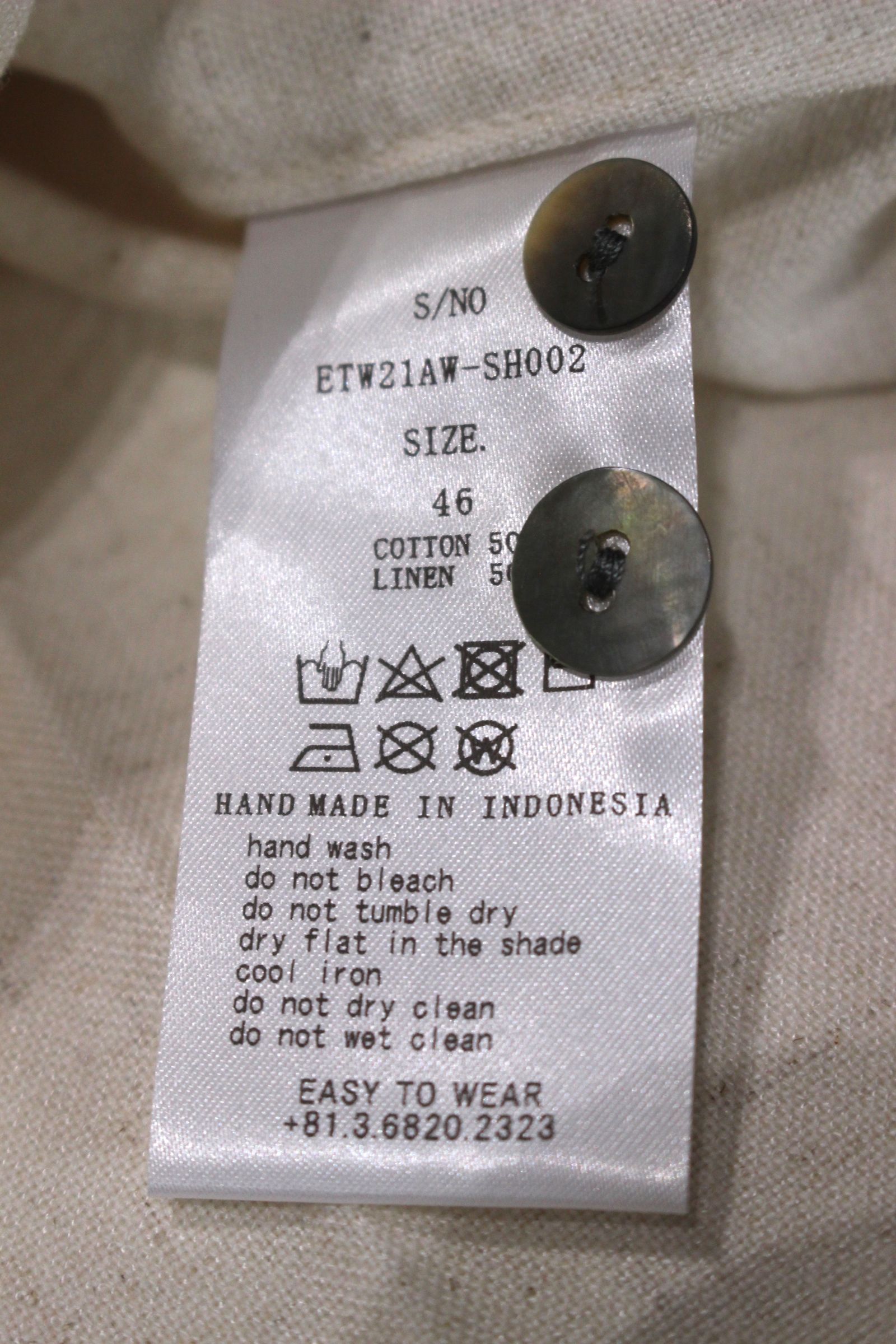 RAYON LINEN PULLOVER SH/プルオーバーシャツ