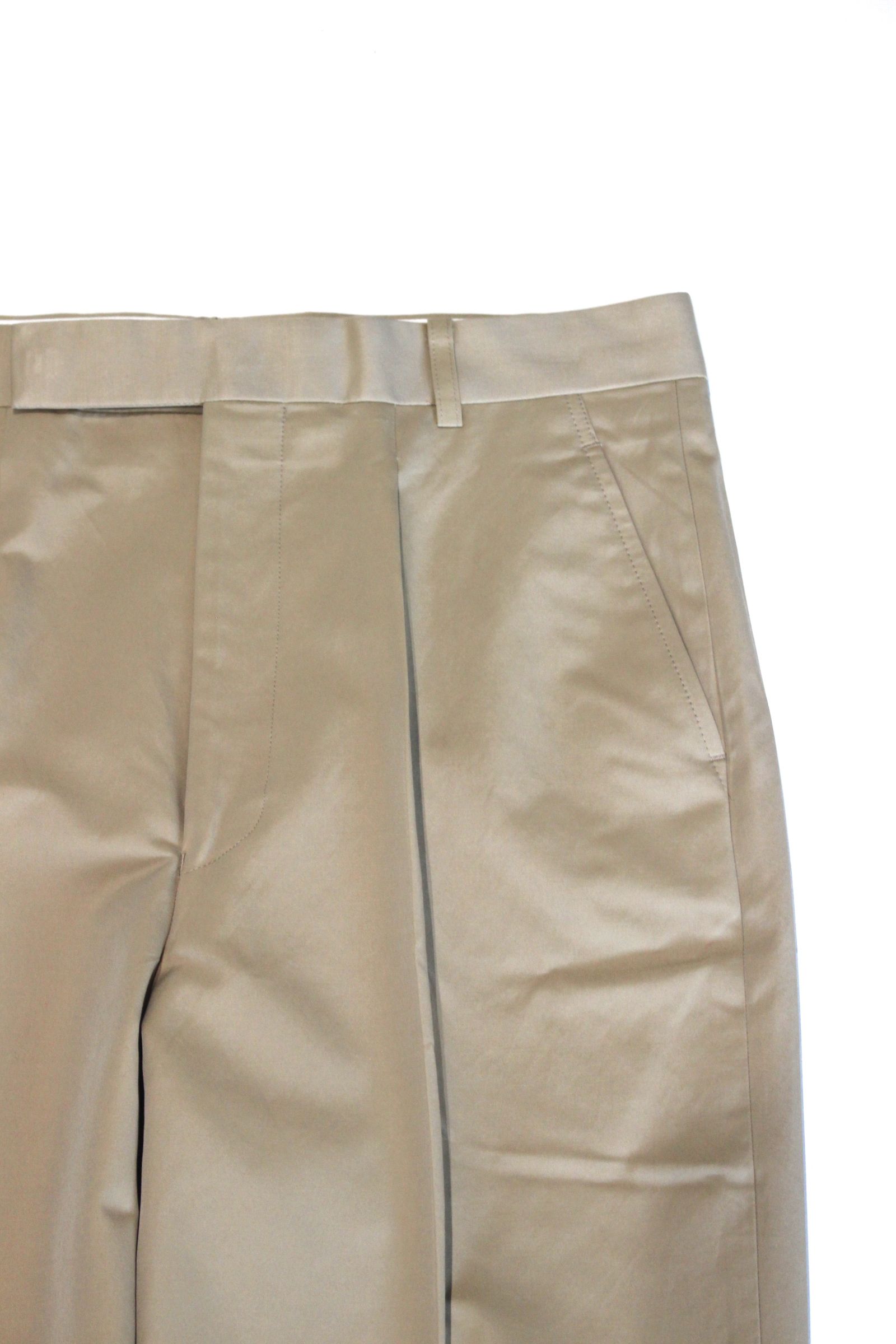 HIGH-COUNT VENTILE 1-TUCK SLACKS/テーパードスラックス