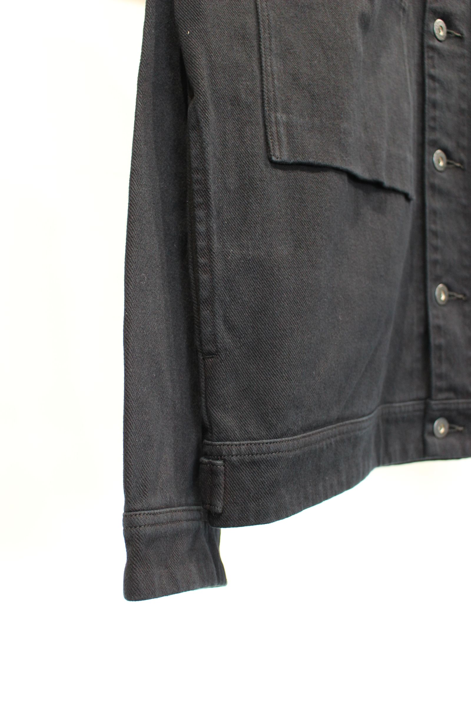 DENIM TRUCKER JACKET -overdyed-/BLACK