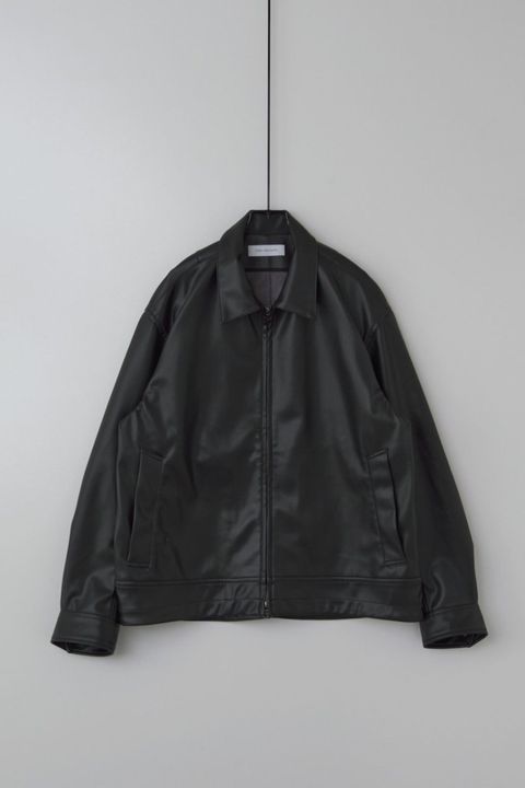 JENS SHORT BLOUSON "vegan leather" | BLACK | ブルゾン