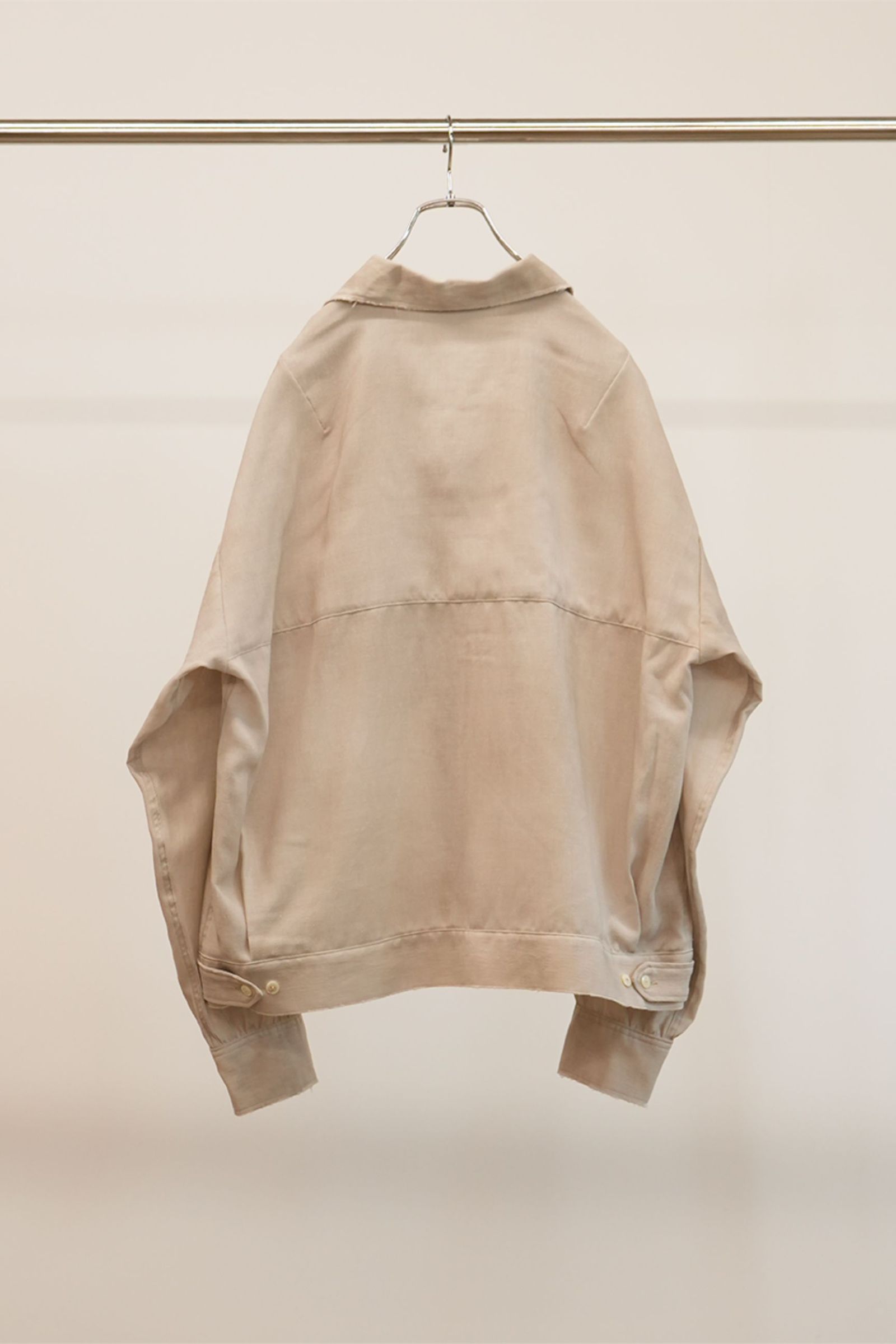 MELANGE OPEN COLLAR SHIRT | GRAY | シャツ
