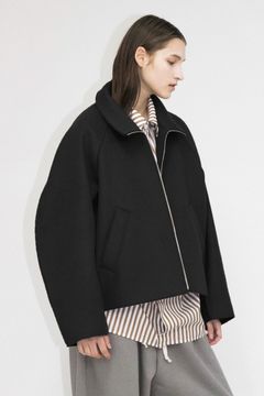 PECOLAMB DOUBLE BEAVER WOOL HI-NECK ZIP BLOUSON/ハイネックジップブルゾン