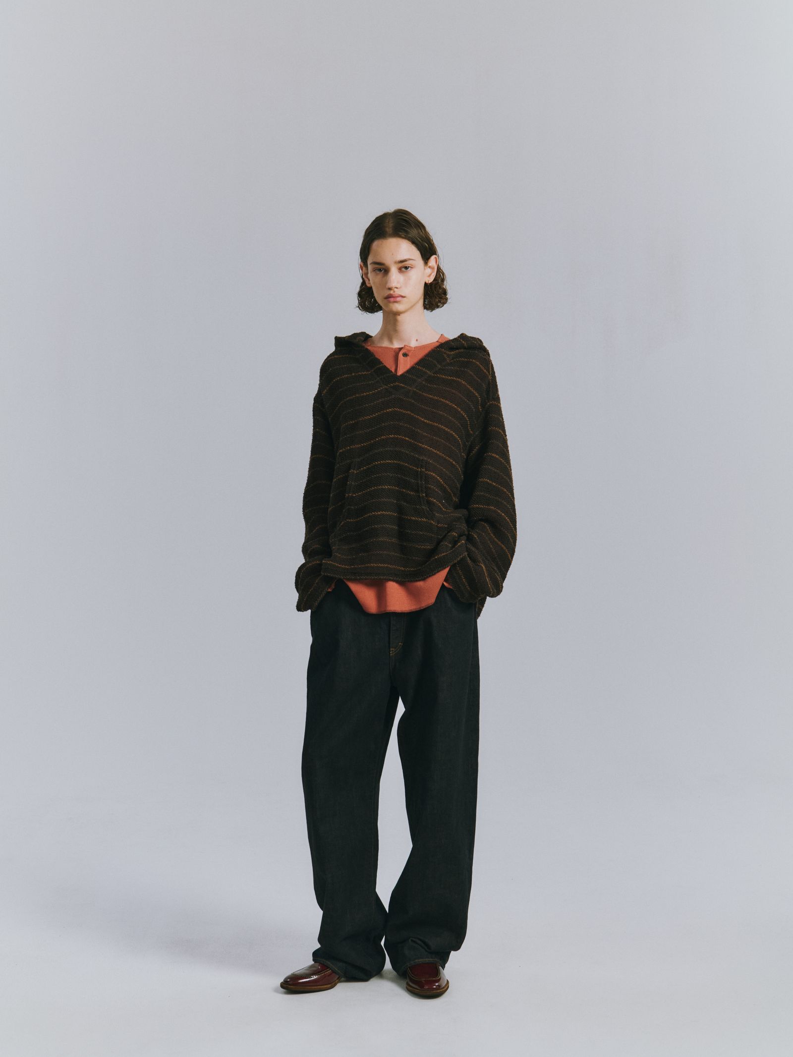 [ラスト1点] CUT BORDER HOODIE | BLACK | フーディー
