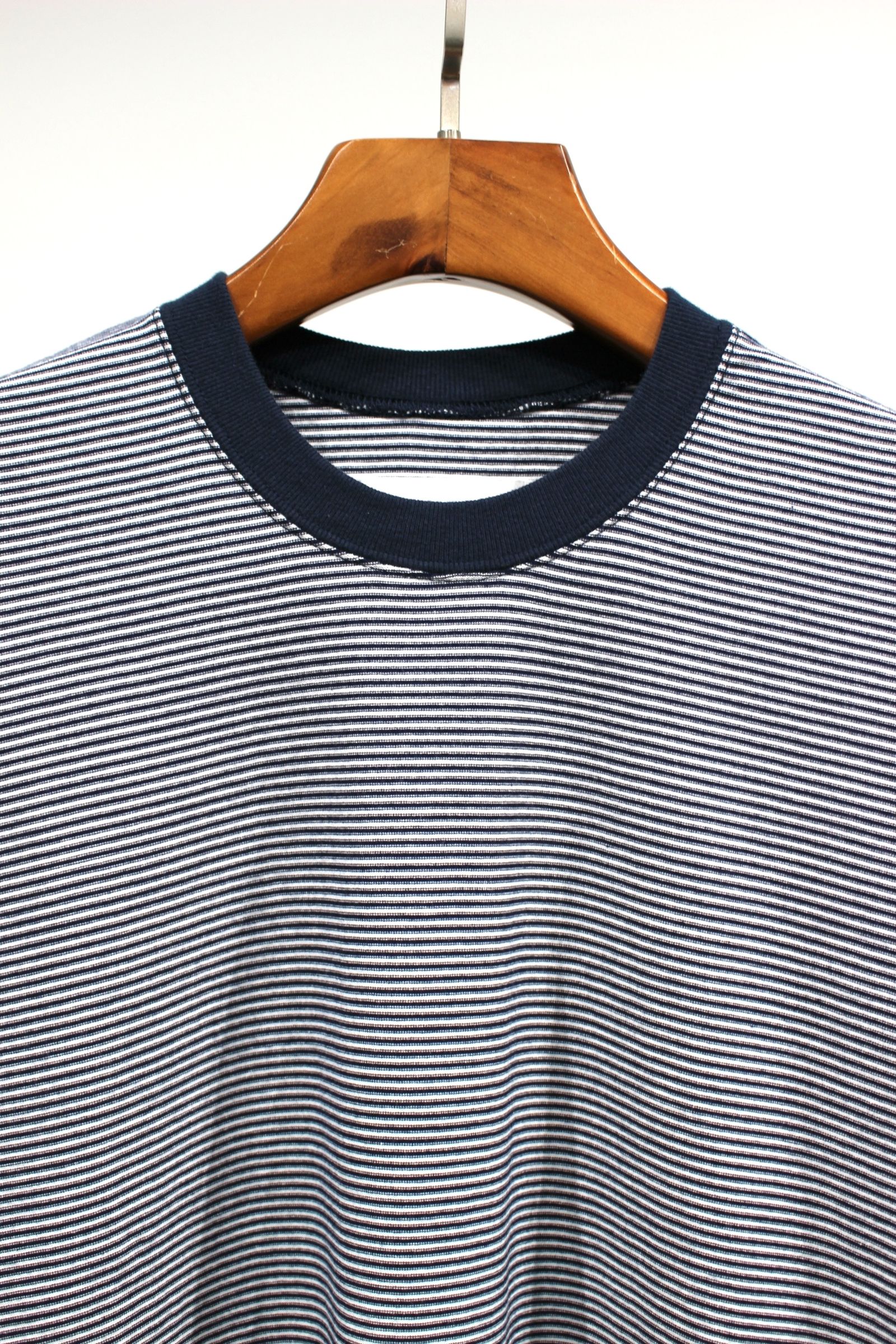 VICTOR L/S BORDER TEE/カットソー/NAVY