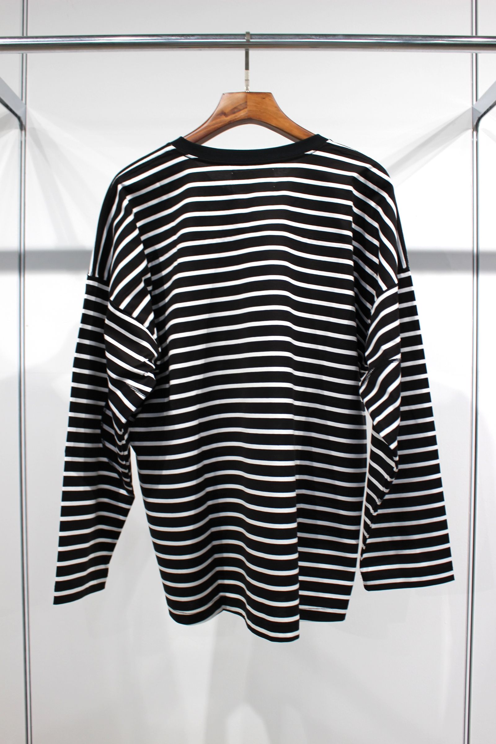 CREW NECK BORDER FOOTBALL CUTSAW/カットソー