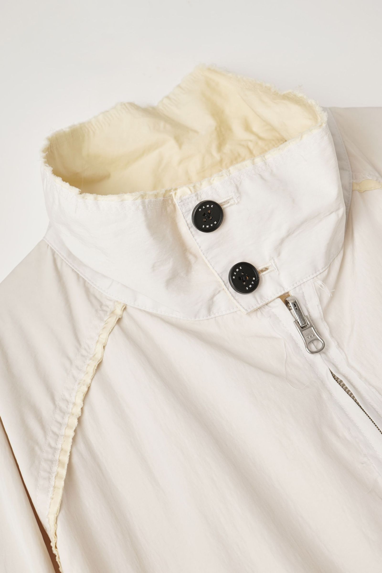 REVERSIBLE HARRINGTON JACKET : IRREGULAR INSIDE OUT | OFF - YELLOW | リバーシブルブルゾン