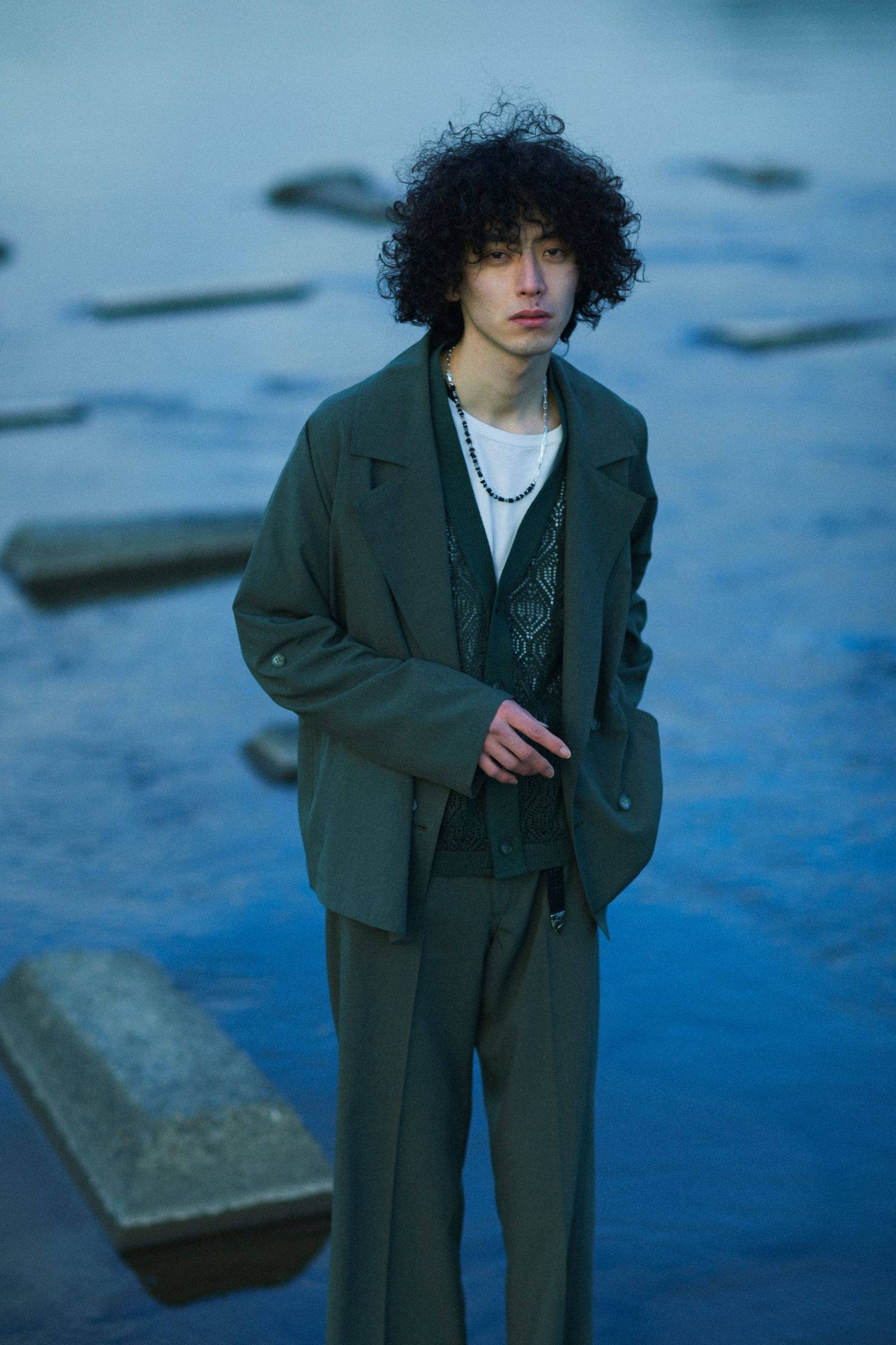 ARGYLE OPEN WORK KNIT/カーディガン