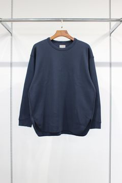 CREWNECK WAFFLE L/S TEE | NAVY | カットソー
