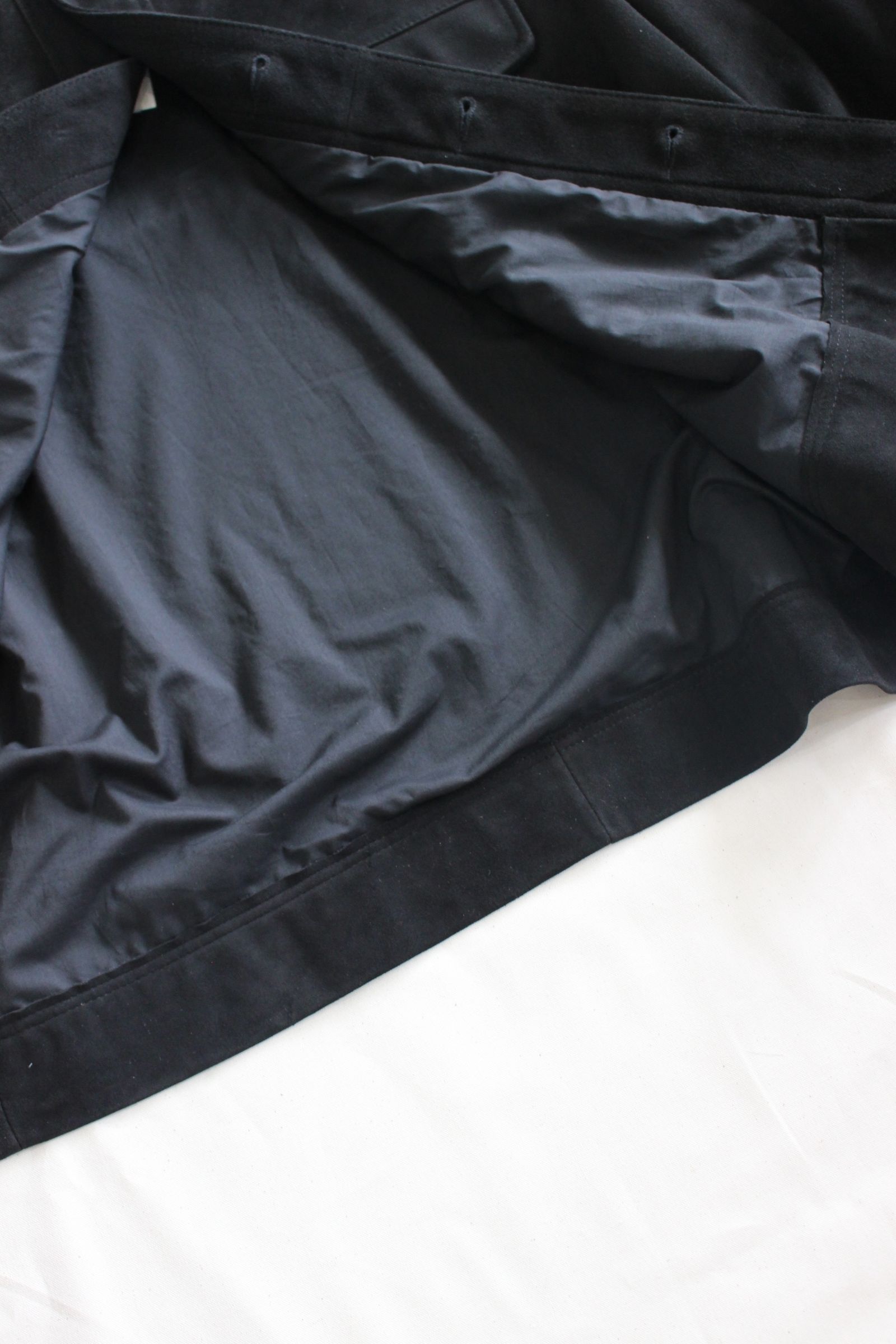 ANCELLM - SUEDE SHORT SHIRT JACKET | BLACK | スウェード