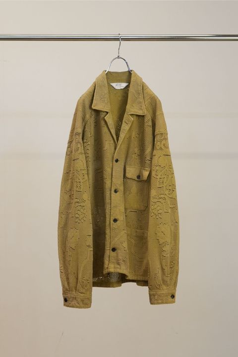 AGING LACE WORK SHIRT | MUSTARD | シャツ