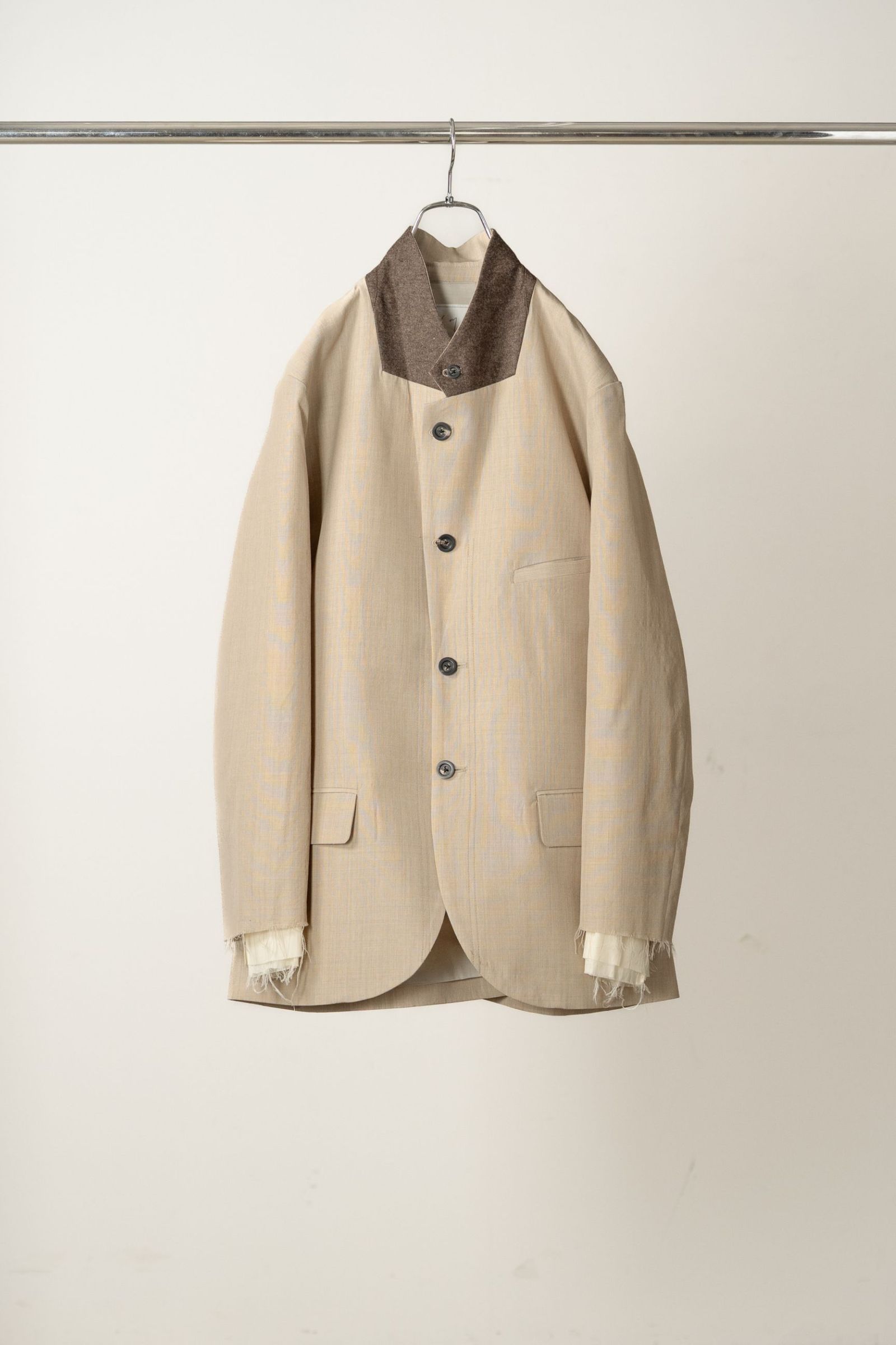 LAYERED TAILORED JACKET | HAKEME WIDE SLACKS | BEIGE | セットアップ