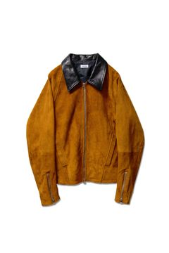 NUBUCK DRAPING LEATHER JACKET | BROWN | レザージャケット