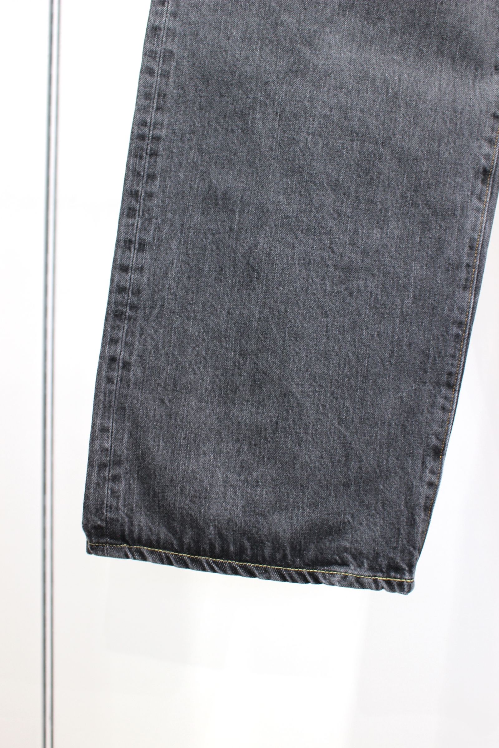 40'S MIL BAGGY ZIPPED USED SHUTTLE DENIM TROUSERS/U.BLACK