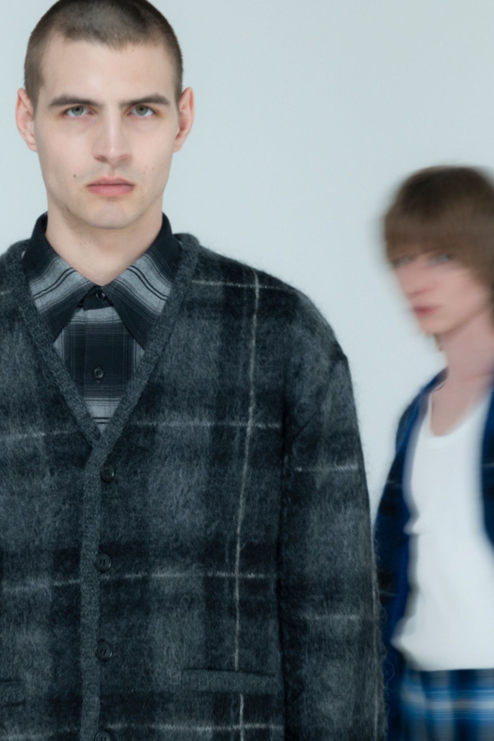 [ラスト1点] Mohair Cardigan | BLUE | カーディガン