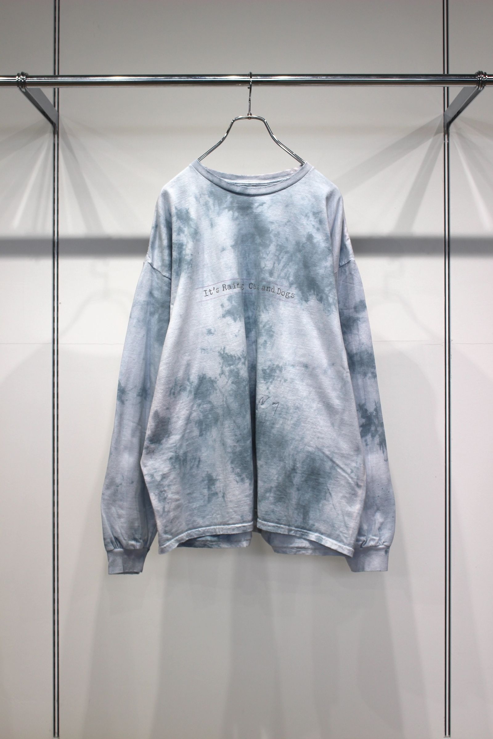 [ラスト1点] UNEVENNESS CATS AND DOGS LS | NAVY | カットソー