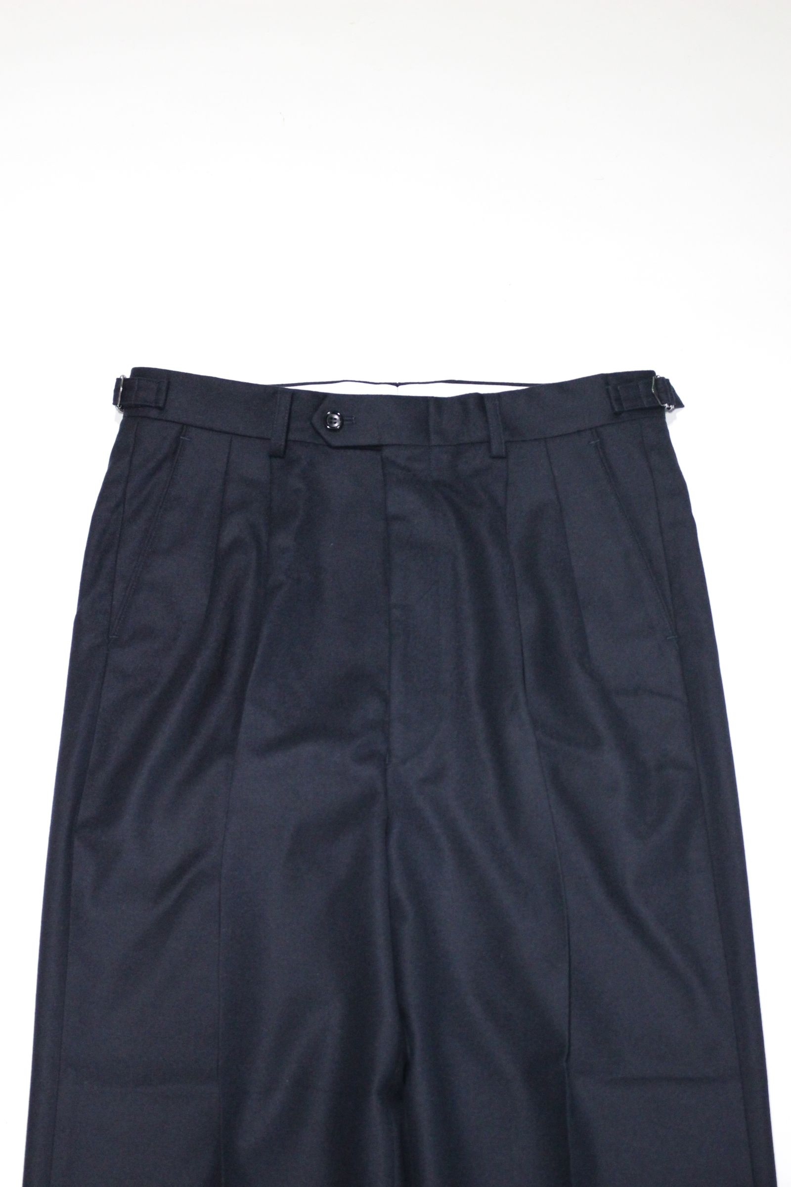CASHMERE FLANNEL DEEP 2-TUCK SLACKS/スラックス