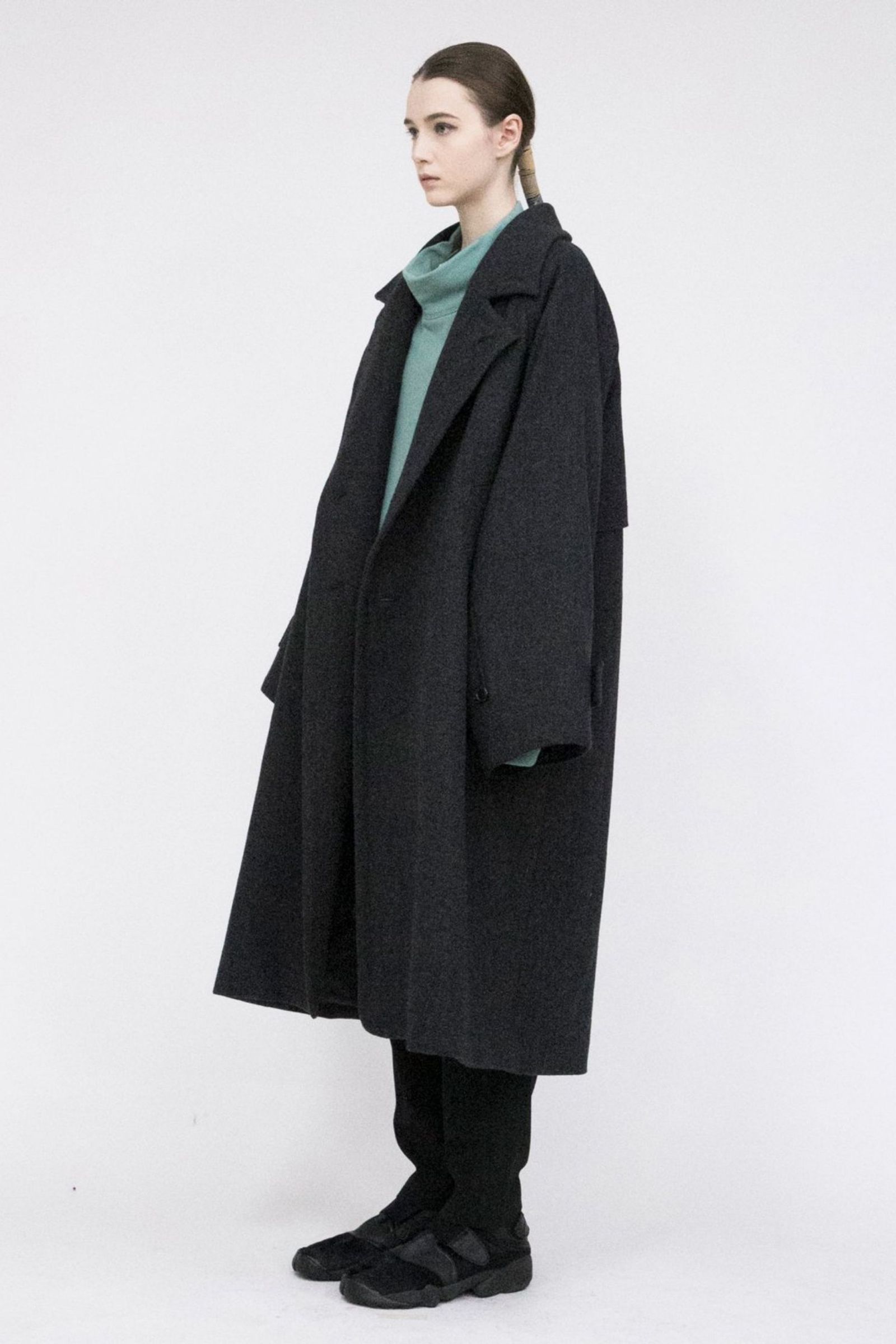 Yabure Oil Cut Wool Long Coat/ロングコート - 0