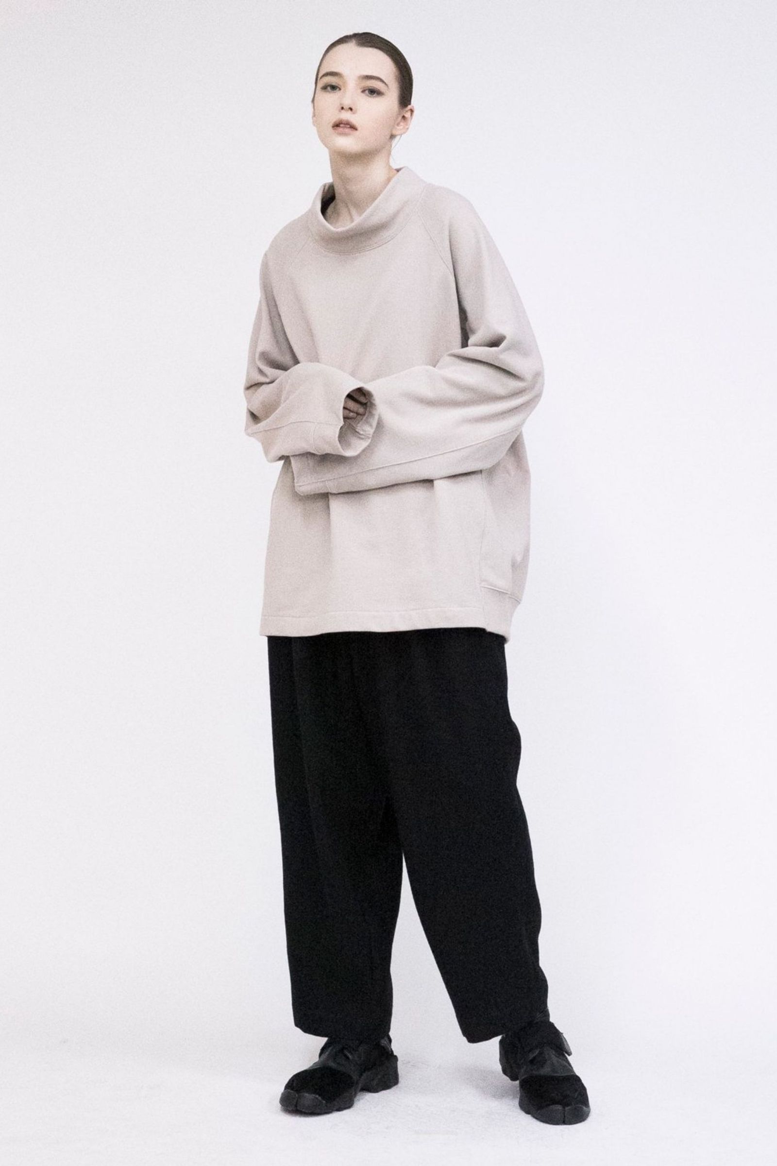 Pile Shape Knitted Sweat (Hi-neck)/ハイネックスウェット