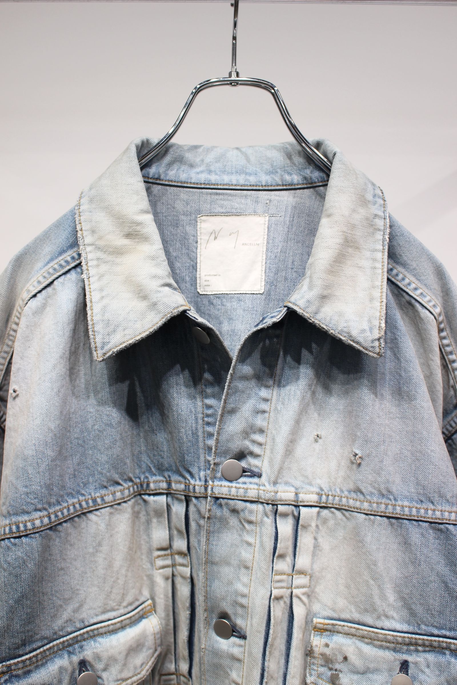 ANCELLM - [ラスト1点] AGING DENIM JACKET | L.INDIGO | デニム
