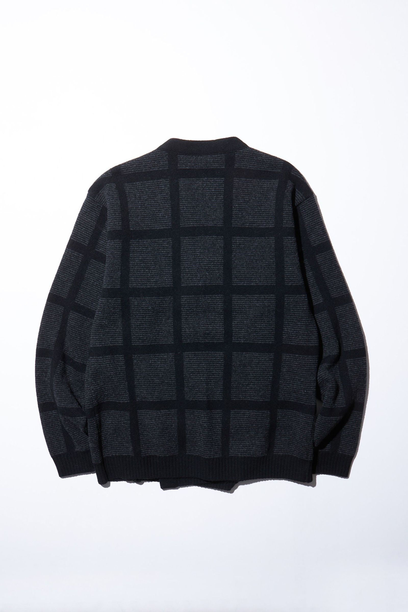 SAMUE GRID CARDIGAN SWEATER WAC/ジャガードカーディガン