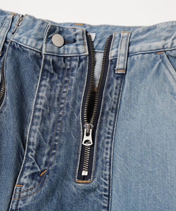 SWITCHING ZIP DENIM PANTS/デニムパンツ/インディゴ