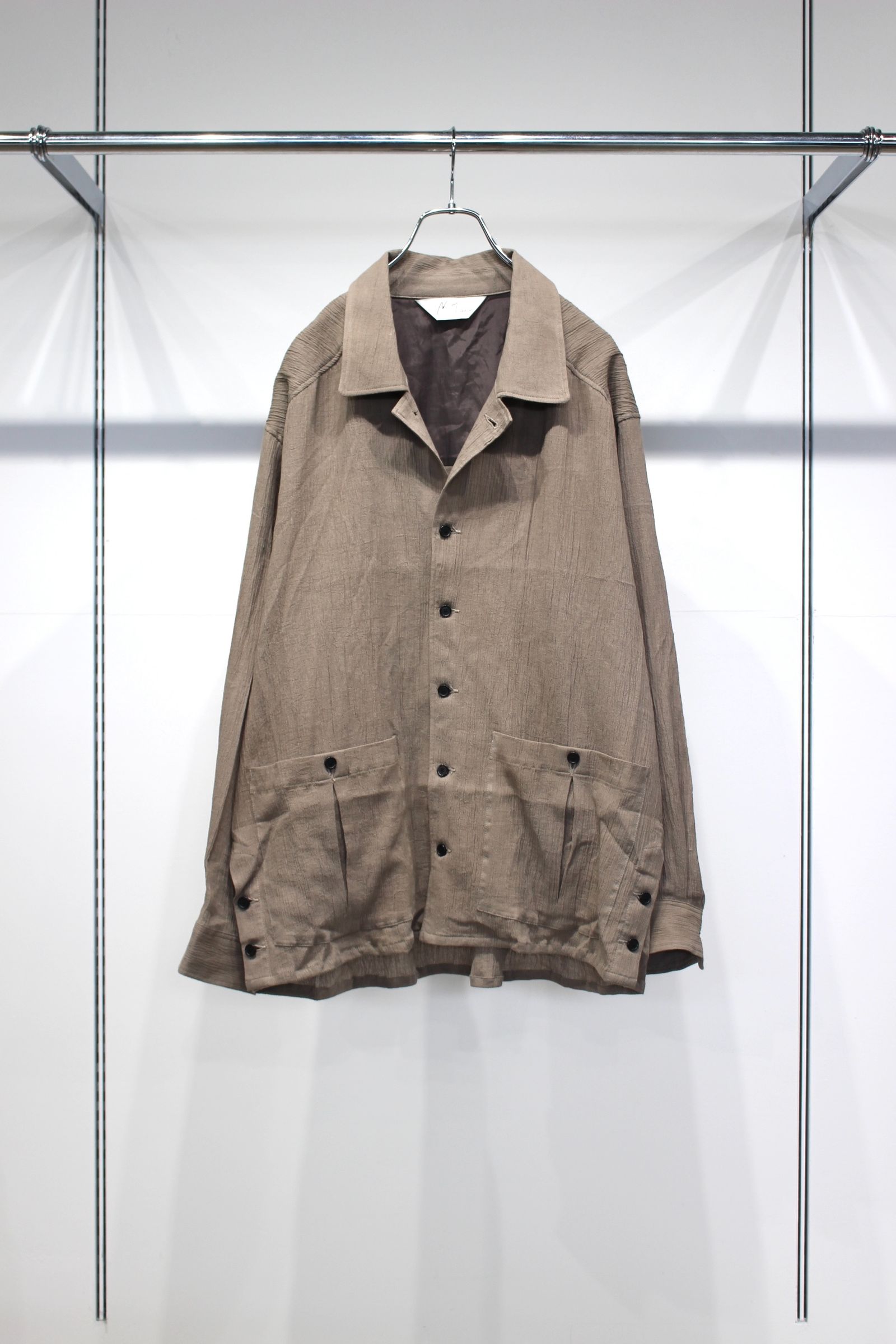 [ラスト1点] CREPE SHIRT JACKET | GREIGE | シャツジャケット