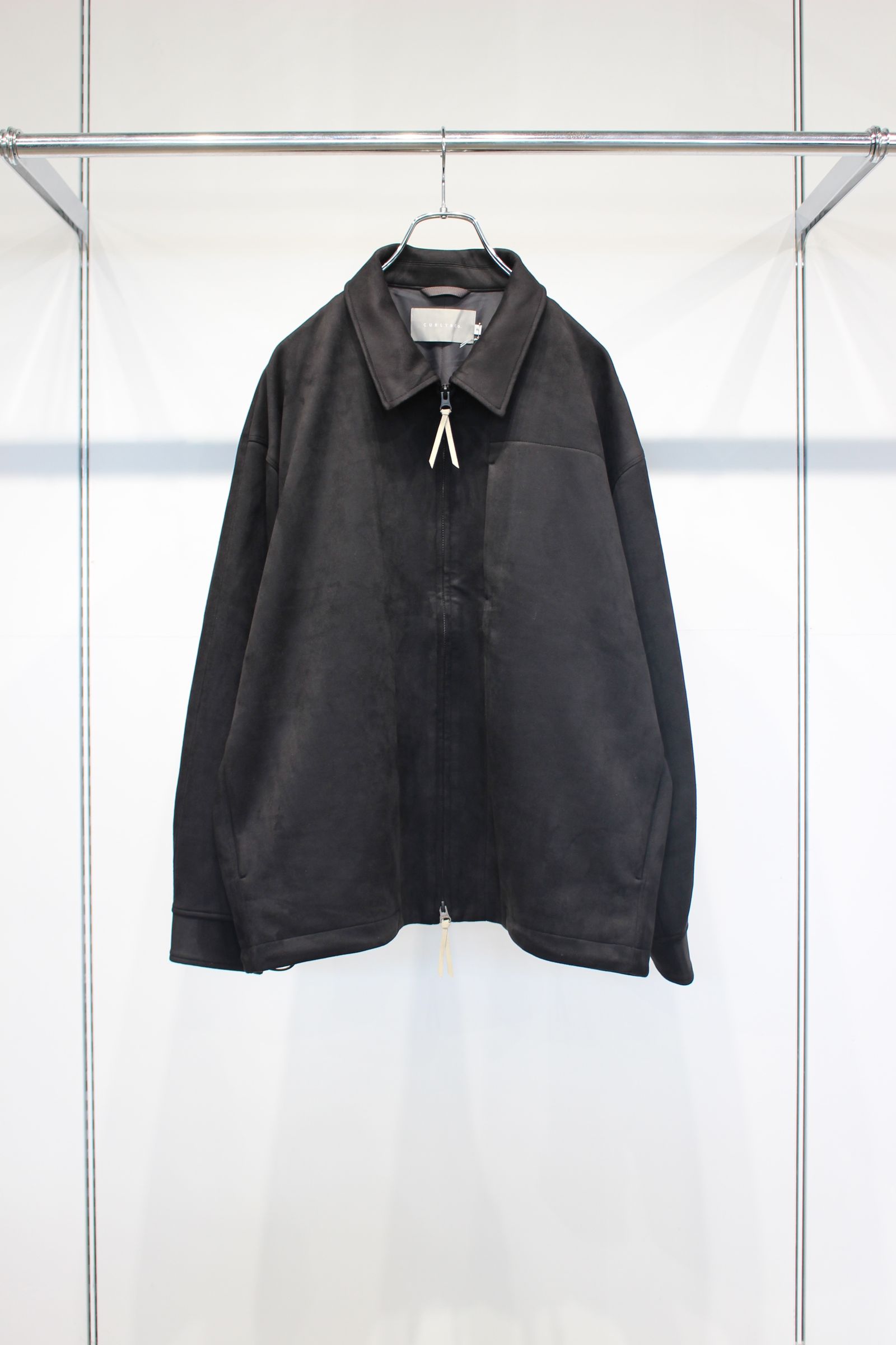 KNIT SUEDE ZIP-UP BLOUSON | BLACK | ジップアップブルゾン