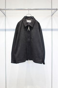 KNIT SUEDE ZIP-UP BLOUSON | BLACK | ジップアップブルゾン