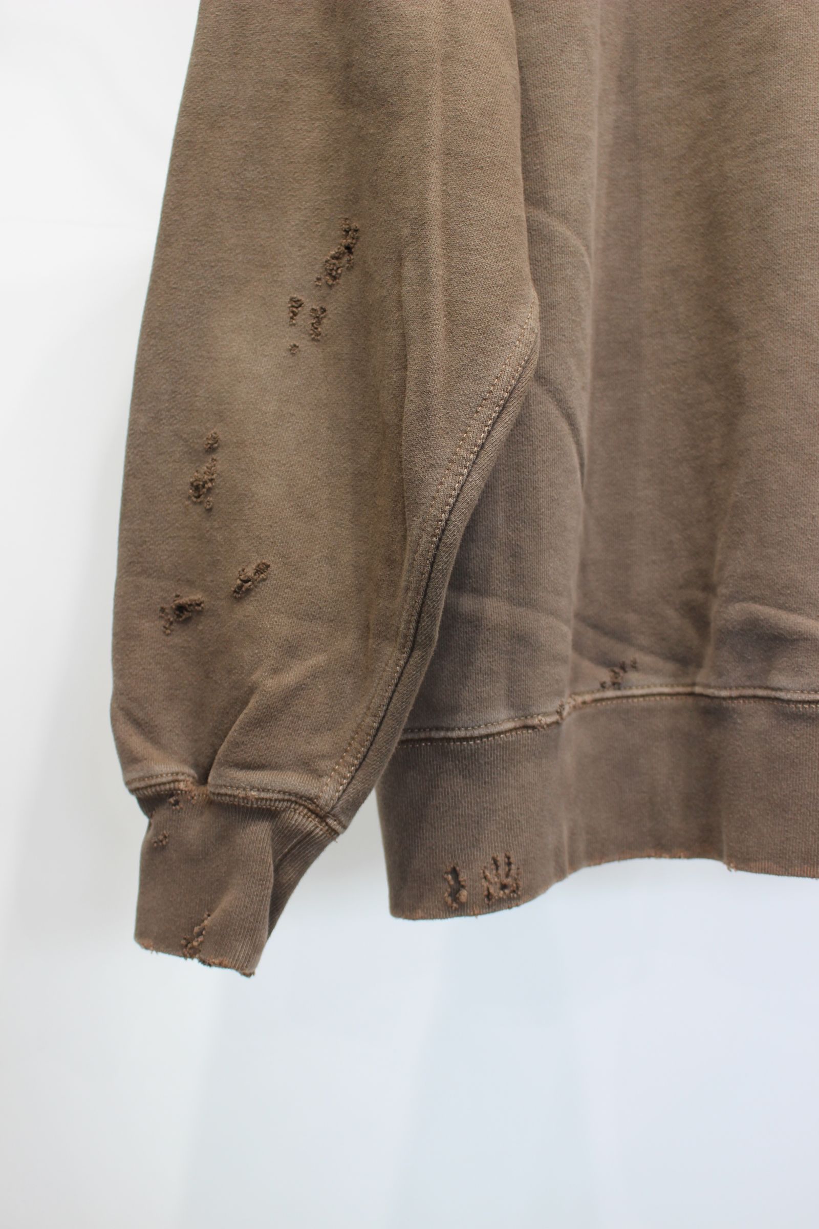 DAMAGE PIGMENT SWEAT CREW | BROWN | スウェット