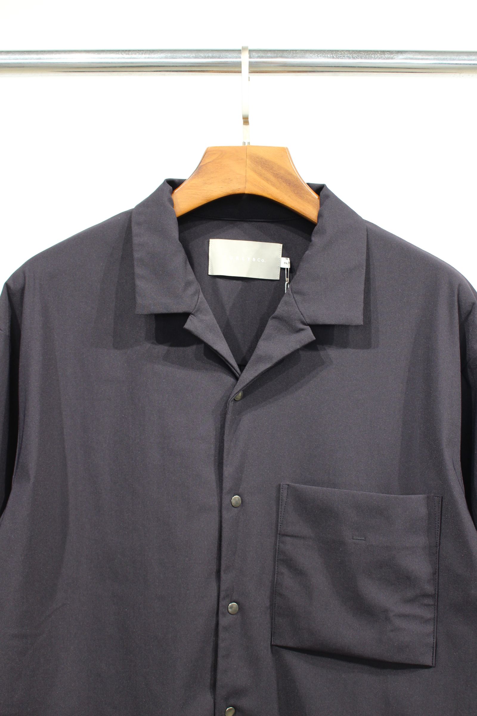 SPLIT RAGLAN SHIRT -solid-/D.NAVY