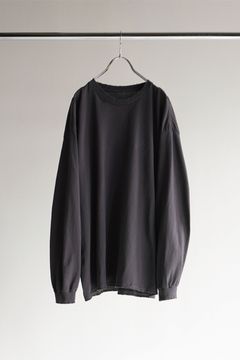 DYED DAMEGE FLOWER PT LS T-SHIRT/BLACK