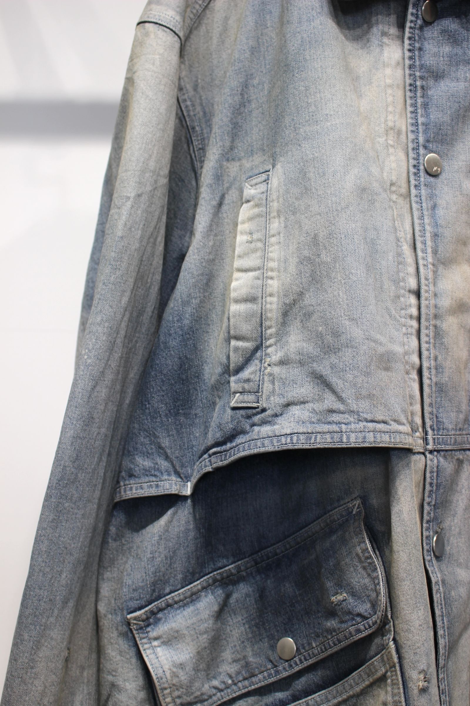 AGING DENIM HALF JACKET | INDIGO | デニムハーフジャケット