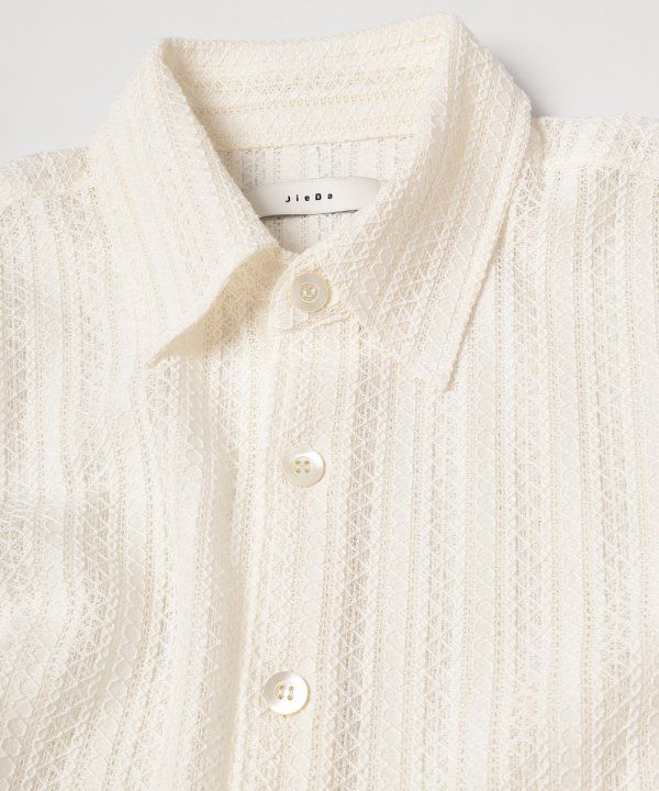JieDa - LACE SHIRT/シャツ/ブラック | NapsNote